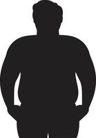 minceur solutions Humain emblème dans noir pour obésité triomphe vibrant vitalité une 90 mot ic pour Humain obésité résistance vecteur