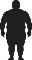 svelte symétrie Humain pour noir ic obésité conscience révolutionnaire résistance une 90 mot emblème pour Humain obésité transformation vecteur