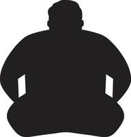 réduire triomphe ic noir pour Humain obésité bien-être contours de changement une 90 mot emblème de premier plan le bats toi contre obésité vecteur