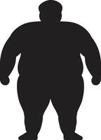 bien-être tourbillon 90 mot emblème contre obésité dans noir en forme futures Humain défendre anti obésité les mesures vecteur