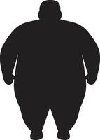 obésité odyssée Humain pour bien-être révolution poids guerrier 90 mot ic emblème contre obésité vecteur