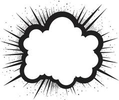 expressif rencontre dynamique noir bulle rétro remarque pop Art discours nuage emblème vecteur