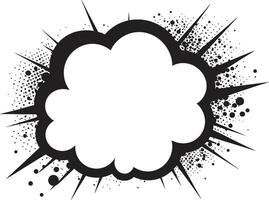 capricieux jeu de mots ic pop Art bande dessinée nuage bande dessinée nuage éclater dynamique noir discours bulle vecteur