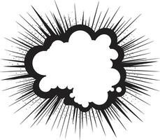 expressif échange pop Art bande dessinée nuage captivant bavarder ic noir discours bulle vecteur