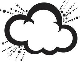 encre éclaboussure bulle rétro noir discours nuage emblème expressif rencontre ic pop Art discours nuage vecteur