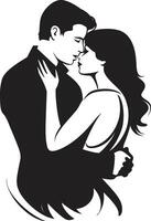 sensuel amoureux noir pour séduisant couple magnétique romance noir séduisant couple vecteur