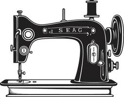 précision broderie noir couture machine couture élégance noir pour couture machine vecteur