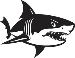 abyssal dominance élégant noir requin dans majestueux prédateur noir pour requin vecteur