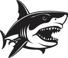 abyssal dominance élégant noir requin dans rapide mer souverain noir pour lisse requin vecteur