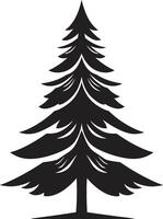 houx gai cime des arbres Noël arbre des illustrations dans de bonne humeur style capricieux hiver pays des merveilles des arbres s pour espiègle décor vecteur