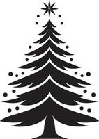 glacial copains Noël arbre des illustrations pour adorable décor emmêlé dans clinquant des arbres éléments pour de fête vacances décor vecteur