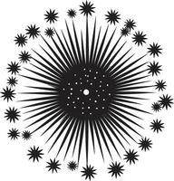 astral tableau ic emblème pour feu d'artifice scintille euphorique explosions de feu d'artifice vecteur