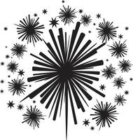 astral tableau ic emblème pour feu d'artifice scintille euphorique explosions de feu d'artifice vecteur