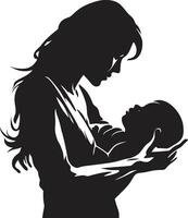 éternel l'amour emblématique élément de maternité maternel chaleur pour mère et bébé vecteur