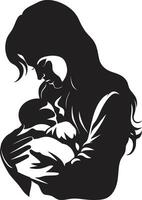 éternel félicité emblématique élément pour maternité céleste harmonie pour mère et enfant vecteur