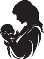 famille harmonie emblématique élément pour mère et bébé infini affection pour maternité vecteur