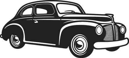 carnet de croquis sérénade ancien voiture griffonnage classique Toile emblématique élément de ancien voiture griffonnage vecteur
