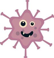 mignonne dessin animé les bactéries et virus personnage. dans plat style. isolé illustration vecteur