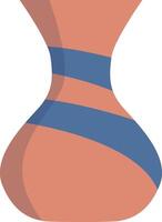 céramique vase illustration dans plat conception. isolé sur blanc Contexte vecteur