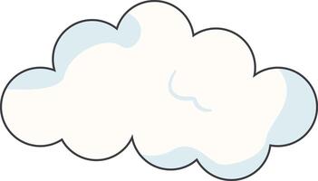 dessin animé des nuages sur blanc Contexte. pour bande dessinée ornement vecteur