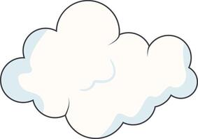 dessin animé des nuages sur blanc Contexte. pour bande dessinée ornement vecteur