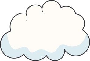 dessin animé des nuages sur blanc Contexte. pour bande dessinée ornement vecteur