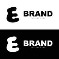 e lettre logo dans Facile style luxe produit marque modèle illustration vecteur