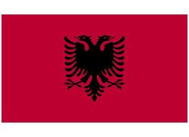 drapeau national albanie vecteur