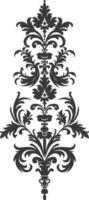 silhouette verticale ligne diviseur avec baroque ornement noir Couleur seulement vecteur