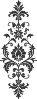 silhouette verticale ligne diviseur avec baroque ornement noir Couleur seulement vecteur