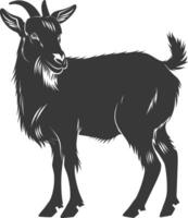 silhouette chèvre animal noir Couleur seulement plein corps vecteur