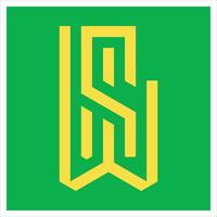 sw ws nous SP petit logo conception sw typographie icône, lettre sw art. moderne minimaliste ws logo conception avec liberté vert Contexte. vecteur