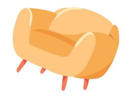 confortable fauteuil dans plat conception. confortable canapé pour Accueil ou Bureau intérieur. illustration isolé. vecteur