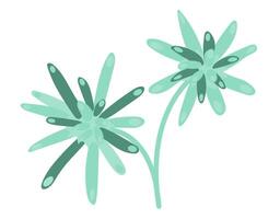 abstrait feuilles plante plat dans plat conception. vert dépliants sur branche. illustration isolé. vecteur