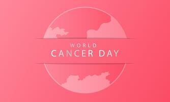 monde cancer journée conception dans rose vecteur