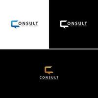 luxe minimaliste logo consulter, lettre c logo conception vecteur