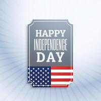 américain indépendance journée 4e de juillet bannière vecteur