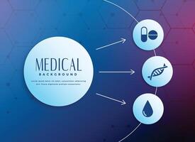 médical concept Contexte avec Icônes vecteur