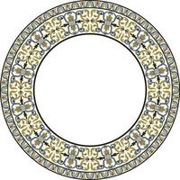 coloré rond classique ornement de le Renaissance ère. cercle, bague européen frontière, la relance style Cadre vecteur