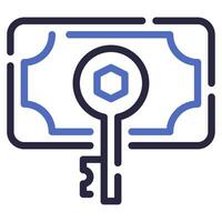 crypto clé icône pour la toile, application, infographie, etc vecteur