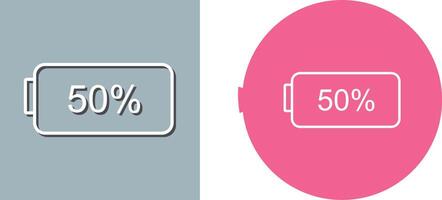 unique moitié batterie icône conception vecteur