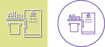 conception d'icône de douche vecteur