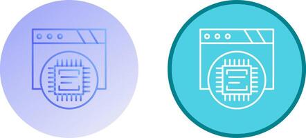 conception d'icône de processeur vecteur