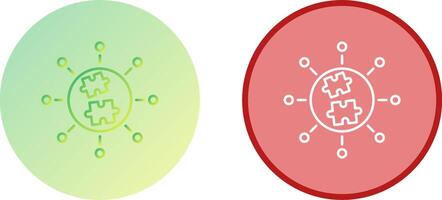 conception d'icône de puzzle vecteur