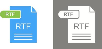 rtf icône conception vecteur