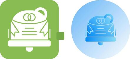 conception d'icône de cloche de mariage vecteur
