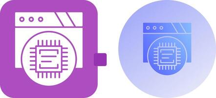 conception d'icône de processeur vecteur