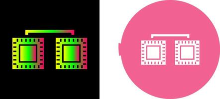 unique processeurs connecté icône conception vecteur