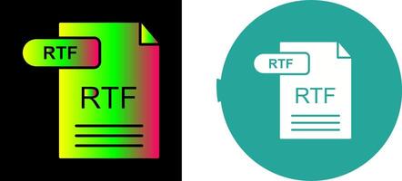 rtf icône conception vecteur