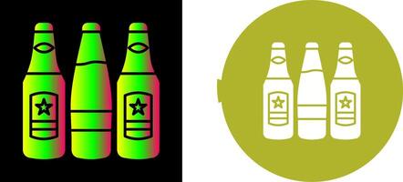 Bière bouteilles icône conception vecteur